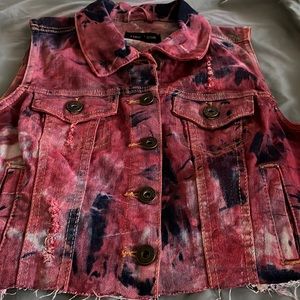 Baby denim jacket & denim vest both Destressed